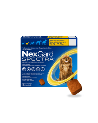 Nexgard Spectra Para Perros De 3.6 a 7.5 Kg x 1 Tableta