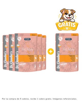 Dr. Clauders Kitten BS #01 (pollo) promoción 5 + 1 gratis