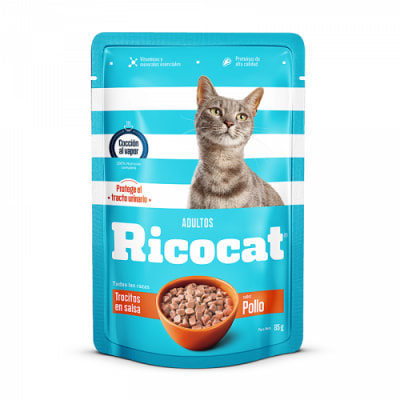 Ricocat Trocitos Adulto sabor pollo - Pouch (85gr)