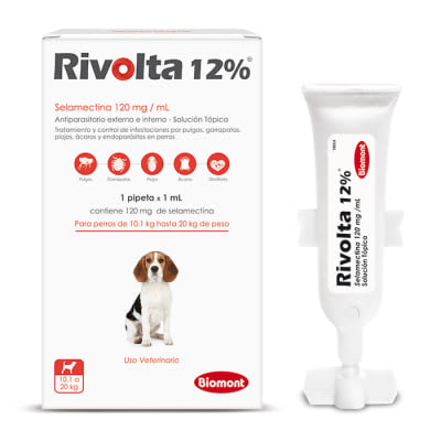 Rivolta 12% x 1 Pipeta (10.1 a 20kg) Perro
