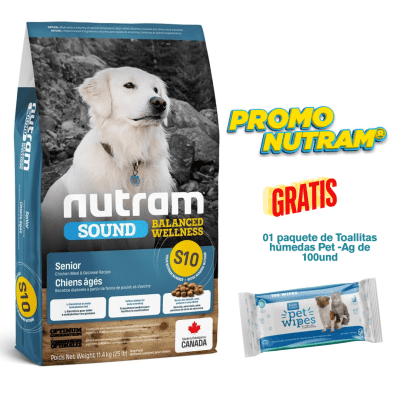 S10 NUTRAM SOUND SENIOR DOG 11.4kg - Promo Pet Ag