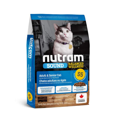 S5 NUTRAM SOUND ADULT & SENIOR CAT 5.4kg