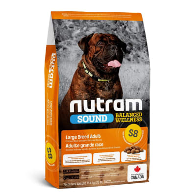 S8 NUTRAM SOUND LARGE BREED ADULT DOG 11.4kg