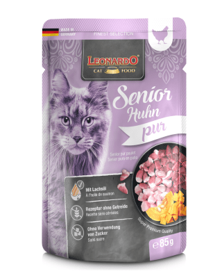 Leonardo Senior Puro Pollo Pouch 85gr - Gato Adulto Mayor