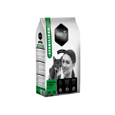 AMITY CAT PREMIUM STERILIZED CATS CHICKEN & RICE 1.5kg