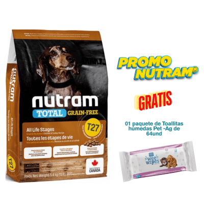 T27 NUTRAM TOTAL GRAIN FREE - TURKEY CHICKEN & DUCK SMALL DOG 5.4kg - Promo Pet Ag
