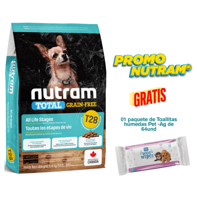 T28 NUTRAM TOTAL GRAIN FREE - SALMÓN & TROUT SMALL DOG 5.4kg - Promo Pet Ag