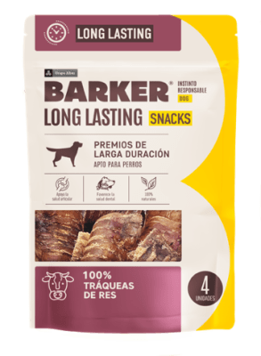 Barker Snack Tráqueas de res - 4 Unid