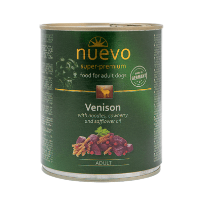 NUEVO SP PERRO ADULTO VENADO CON FIDEOS, ARANDANOS ROJOS 800gr
