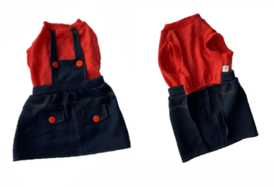 Ropa PO - Vestido Overol Naranja - Talla 4