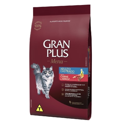 Gran Plus Gato adulto castrado carne & arroz 3kg