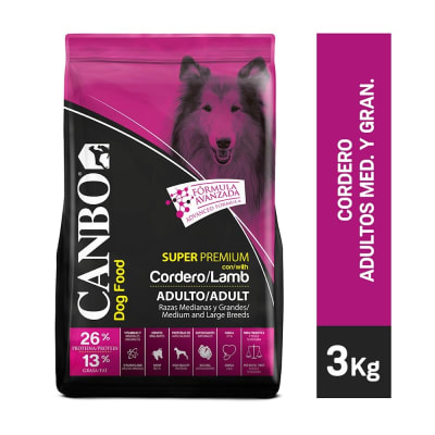 Canbo Adulto Super Premium Cordero Razas Medianas y Grandes 3kg