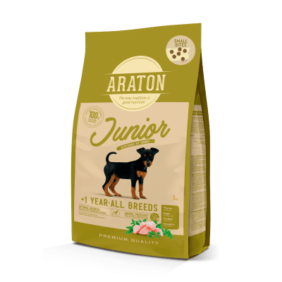 Araton Dog Junior Small Bite Pollo, Pato y Pavo 3kg
