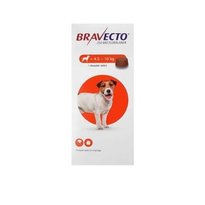 Bravecto 4.5 a 10 Kg (250 mg) - (LIQUIDACIÓN)