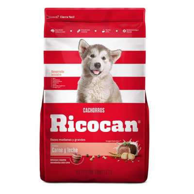 Ricocan Cachorro sabor Carne y Leche - Razas medianas y grandes 15kg
