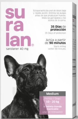 Suralan Antipulgas para Perro - Medium (10 a 20kg) 1 tableta