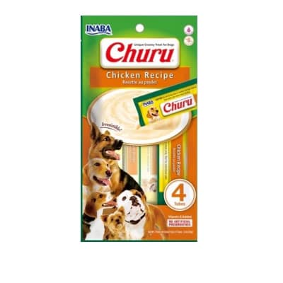 Snack Churu para perro sabor a pollo (1 paquete contiene 4 tubos)