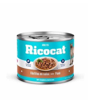Ricocat Filetitos Adulto sabor pavo (Lata) 160gr
