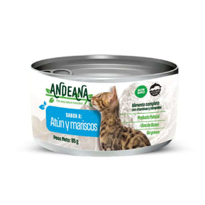 Andeana alimento para gato de Atún y mariscos - 85gr