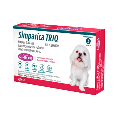 Simparica Trio (2.5kg - 5Kg) x 3 tabletas