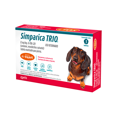 Simparica Trio ( 5 a 10 Kg) x 3 Tabletas