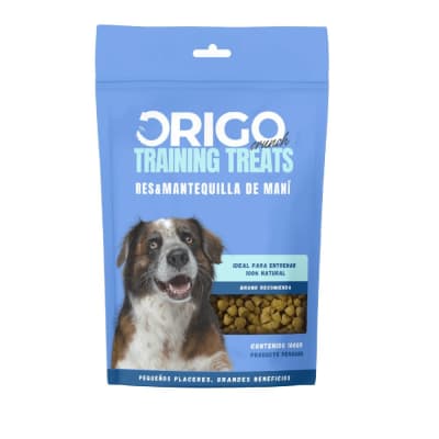 Origo Crunch Training Treats Res & Mantequilla de maní 100gr