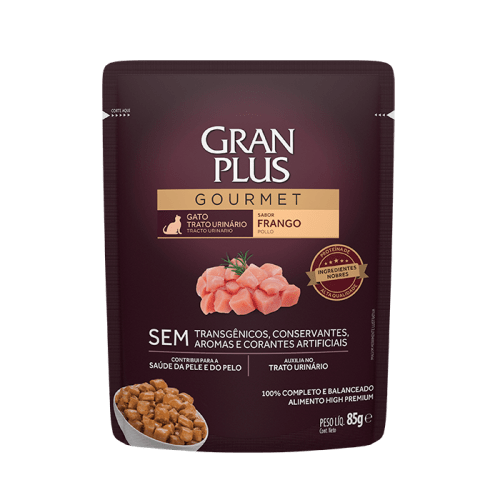 Gran Plus Gato Gourmet Húmedo - Tracto Urinario Pollo Sachet 85gr1