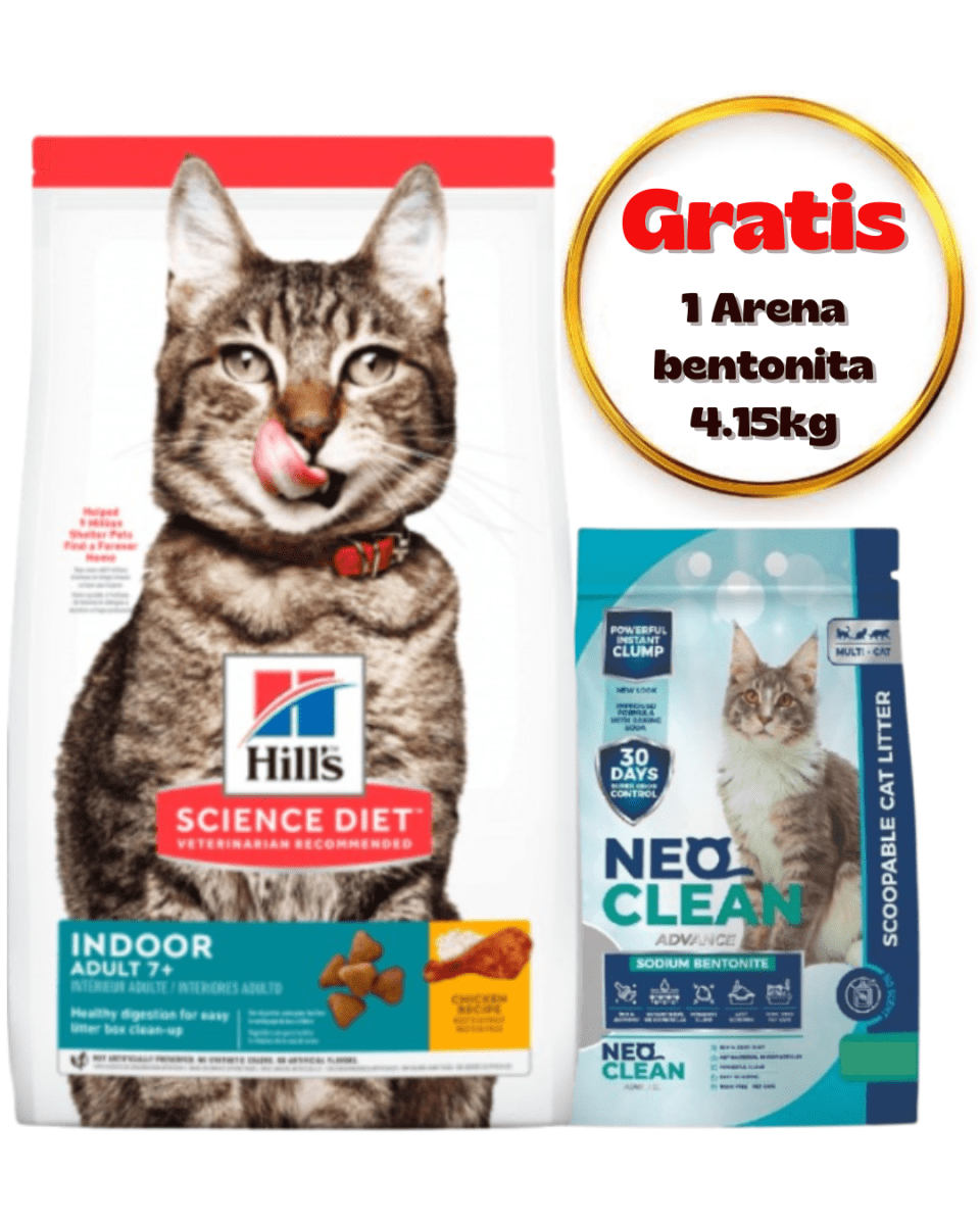 Hills SD Feline Indoor Adult 7 + 1.6 kg - Promo Neo Clean Bentonita1