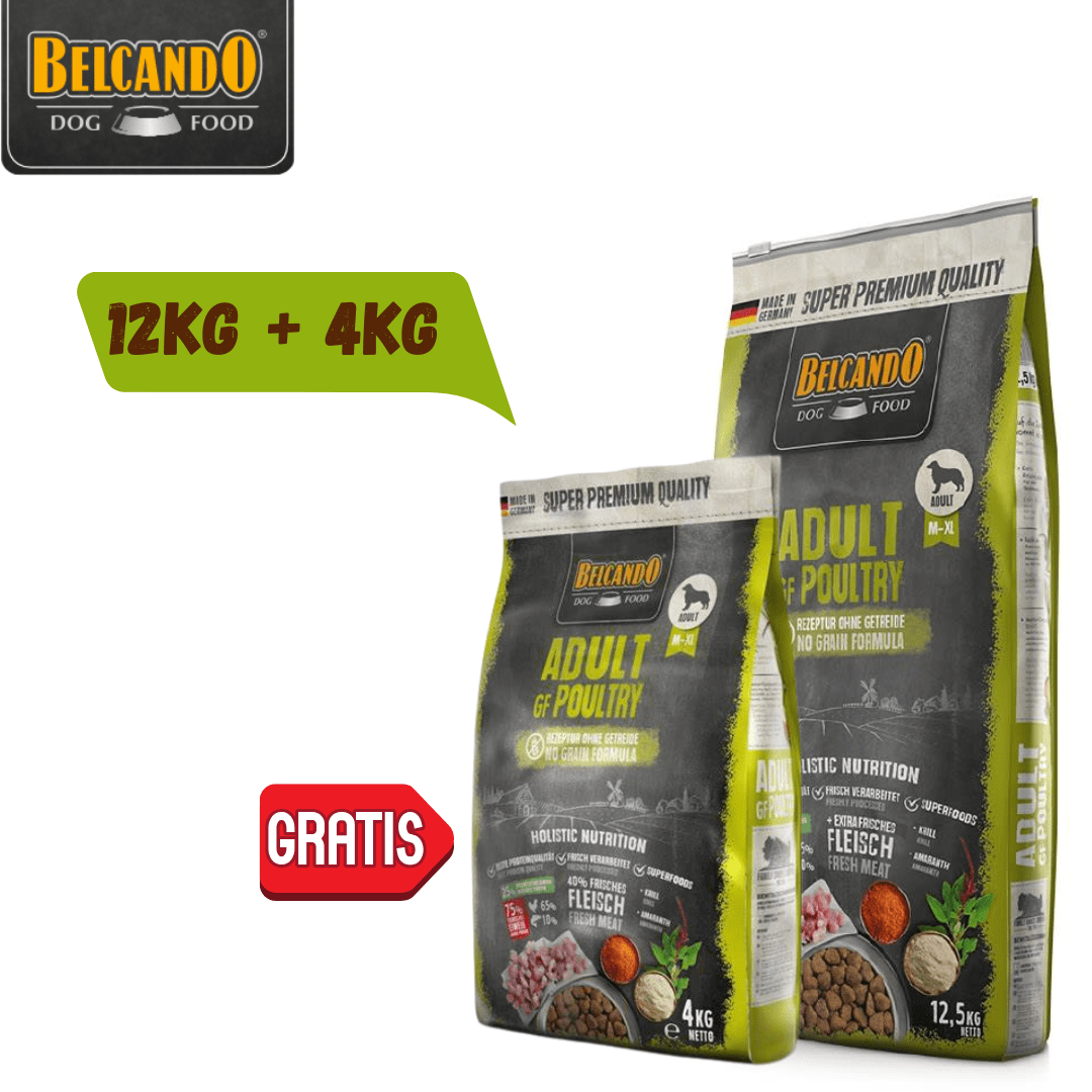 Pack Promoción Belcando Adult GF Poultry 12.5kg + 4kg de Regalo1
