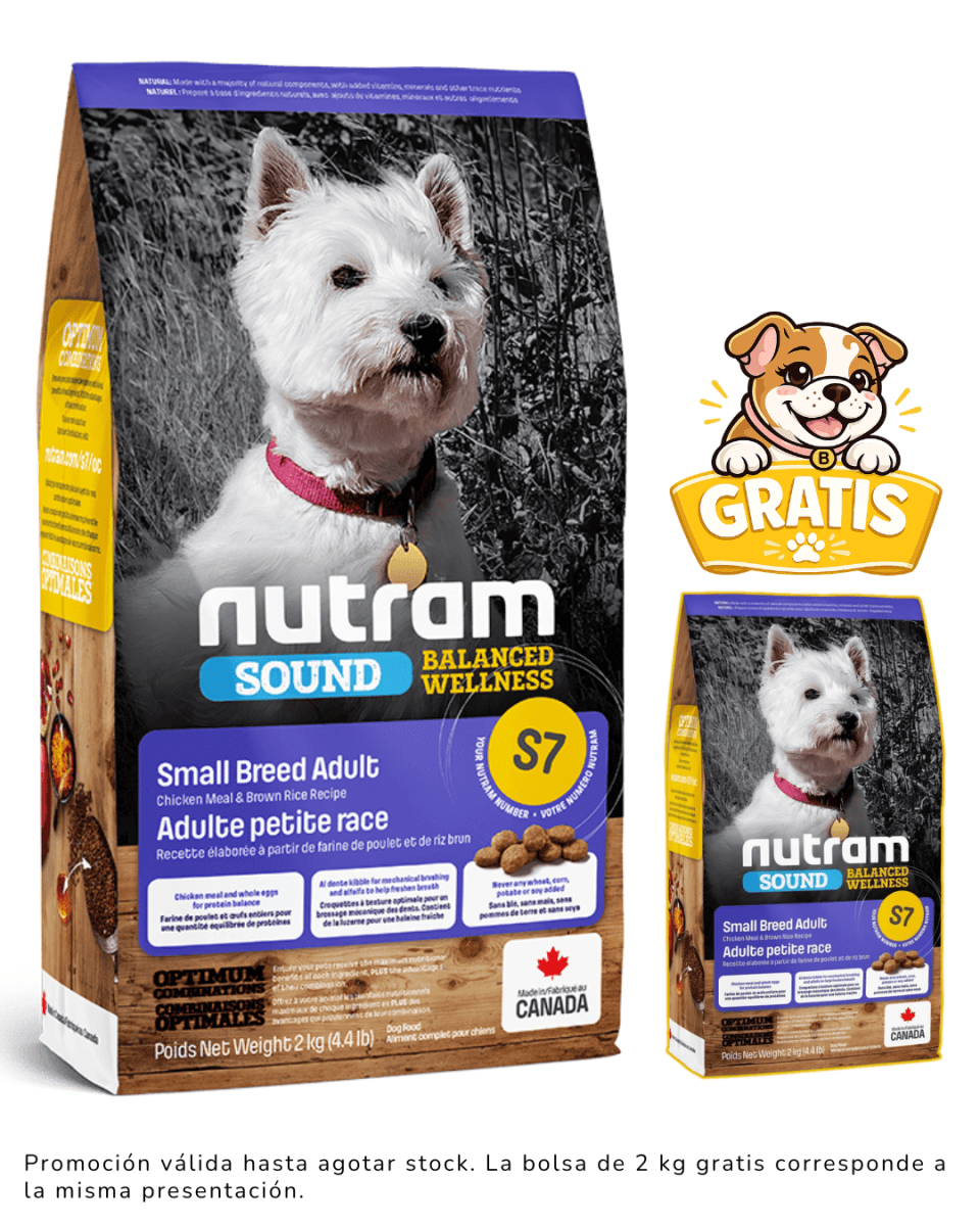 S7 NUTRAM SOUND SMALL BREED ADULT DOG 5.4kg + 2kg gratis1