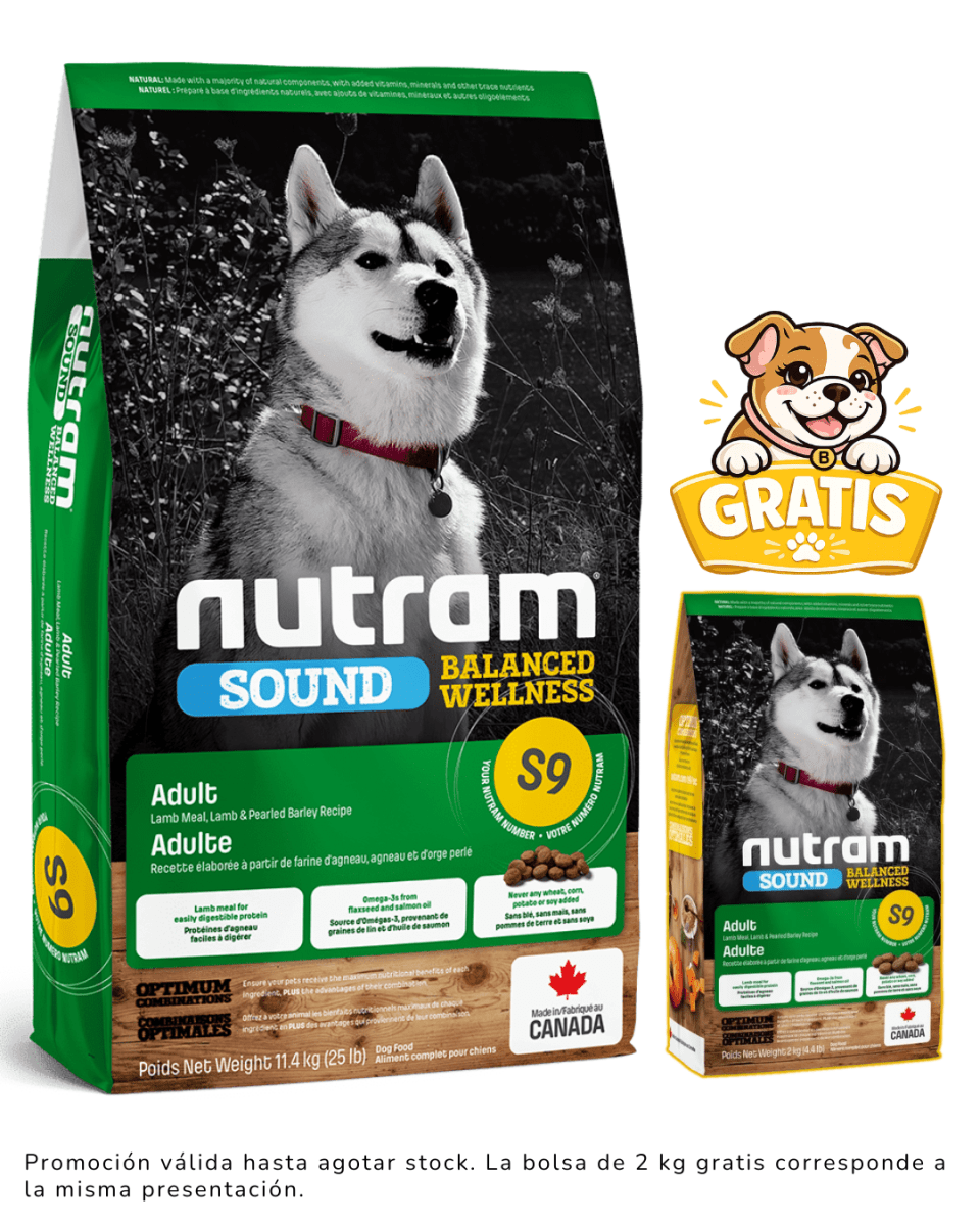 S9 NUTRAM SOUND LAMB ADULT DOG 11.4kg + 2kg gratis1