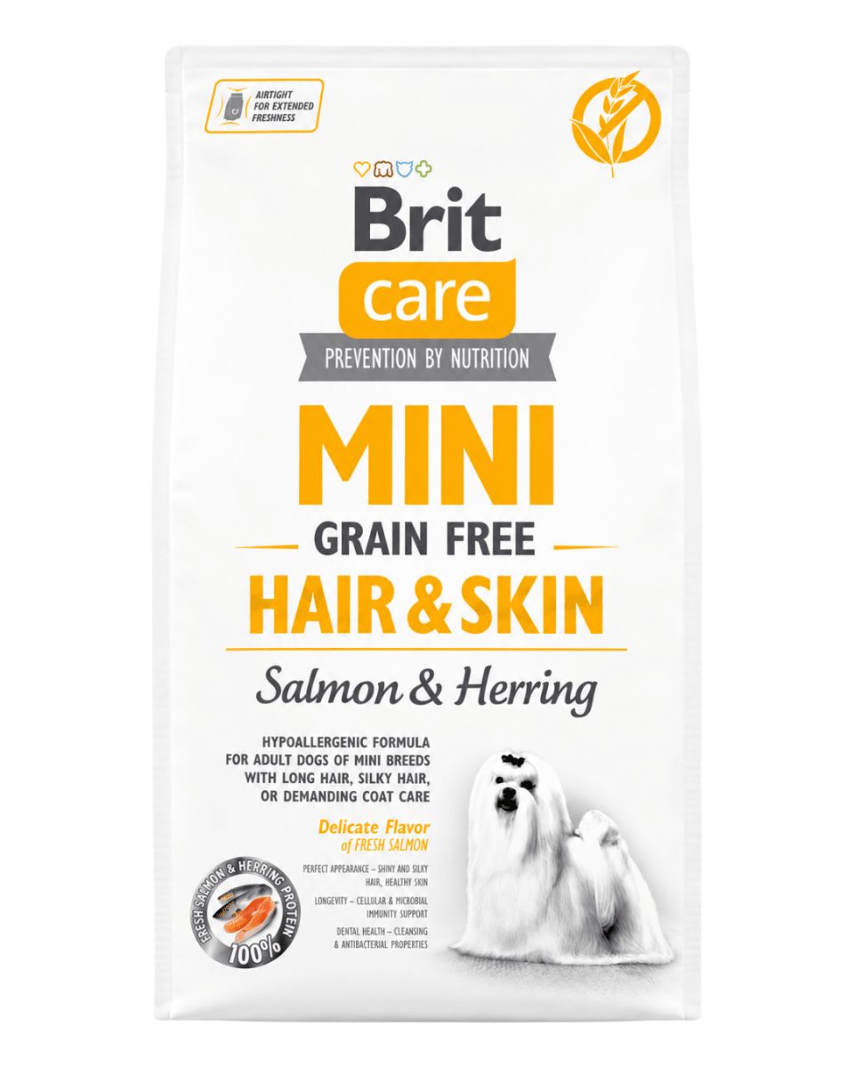 BRIT CARE MINI GF HAIR & SKIN 2kg1