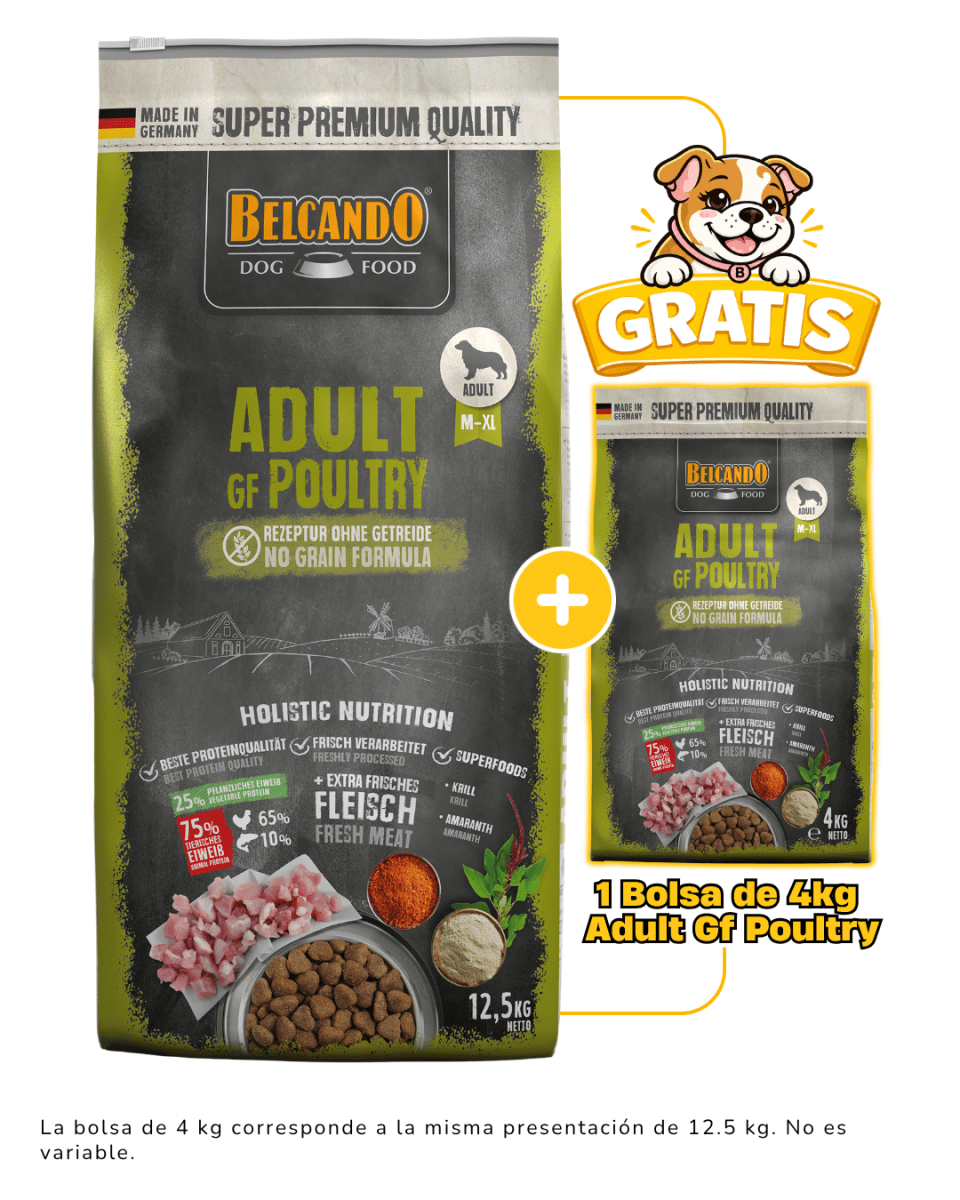 Belcando Adult GF Poultry 12.5kg + 4kg gratis1