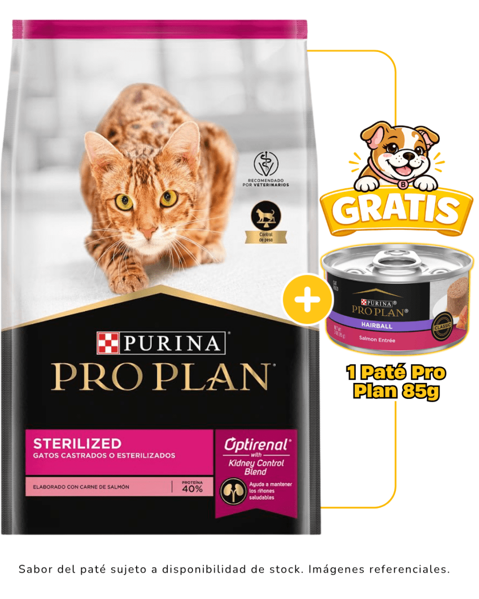 Pro Plan Cat Sterilized 7.5kg + 1 paté Pro Plan 85g gratis1