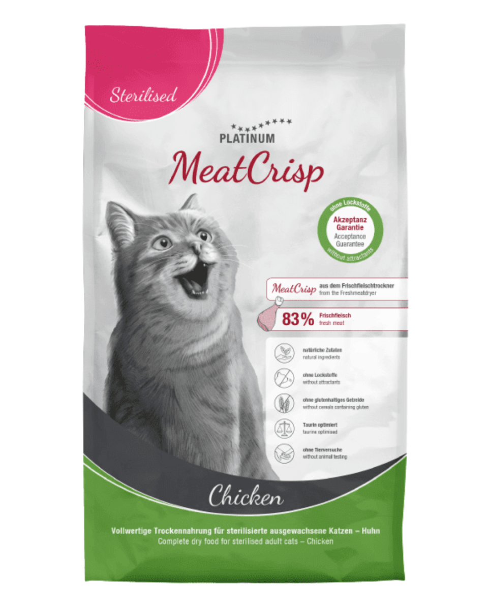 Platinum MeatCrisp Cat Sterilised Chicken 1.5kg1