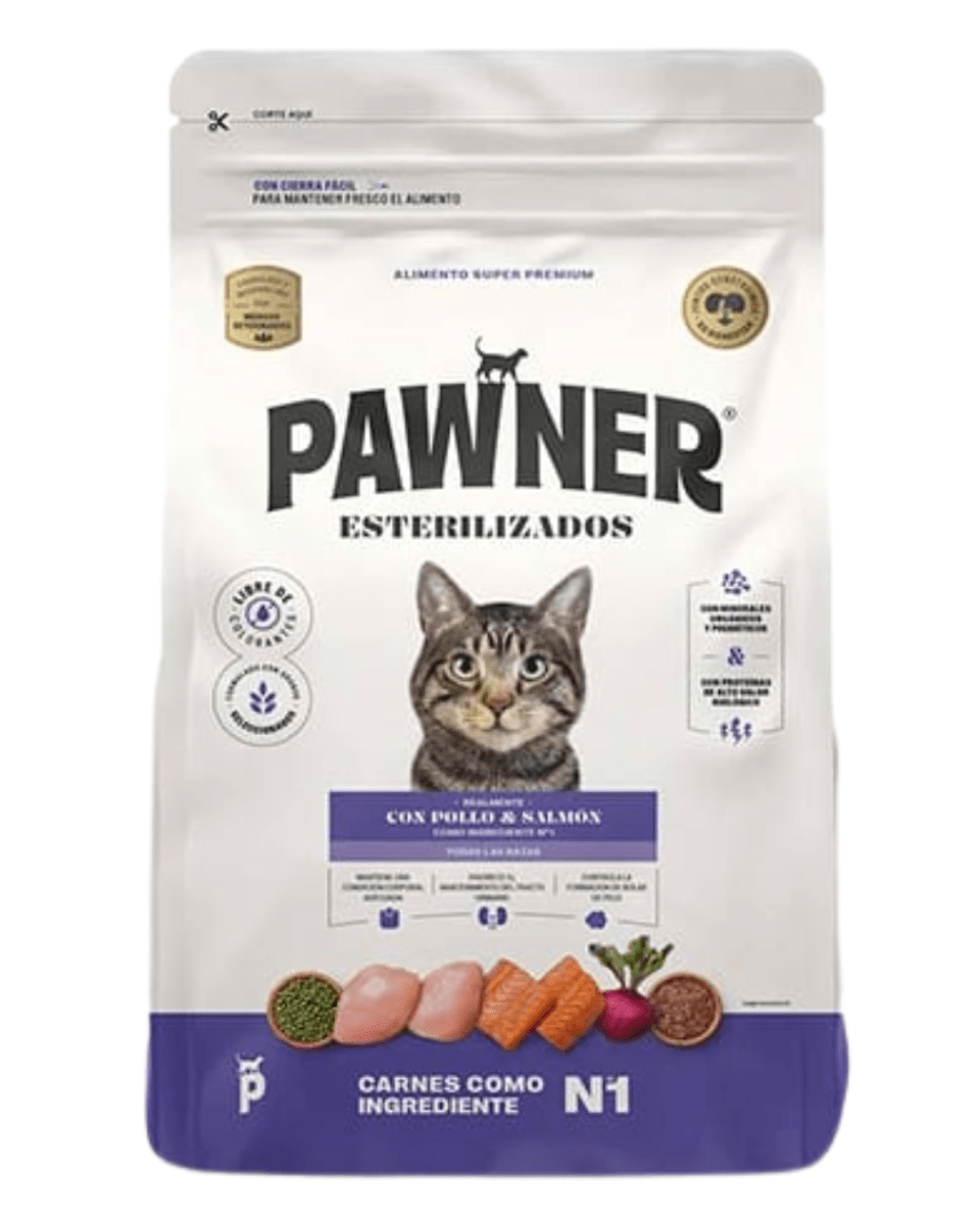 Pawner Cat Adulto Esterilizado Pollo y Salmón 1kg1