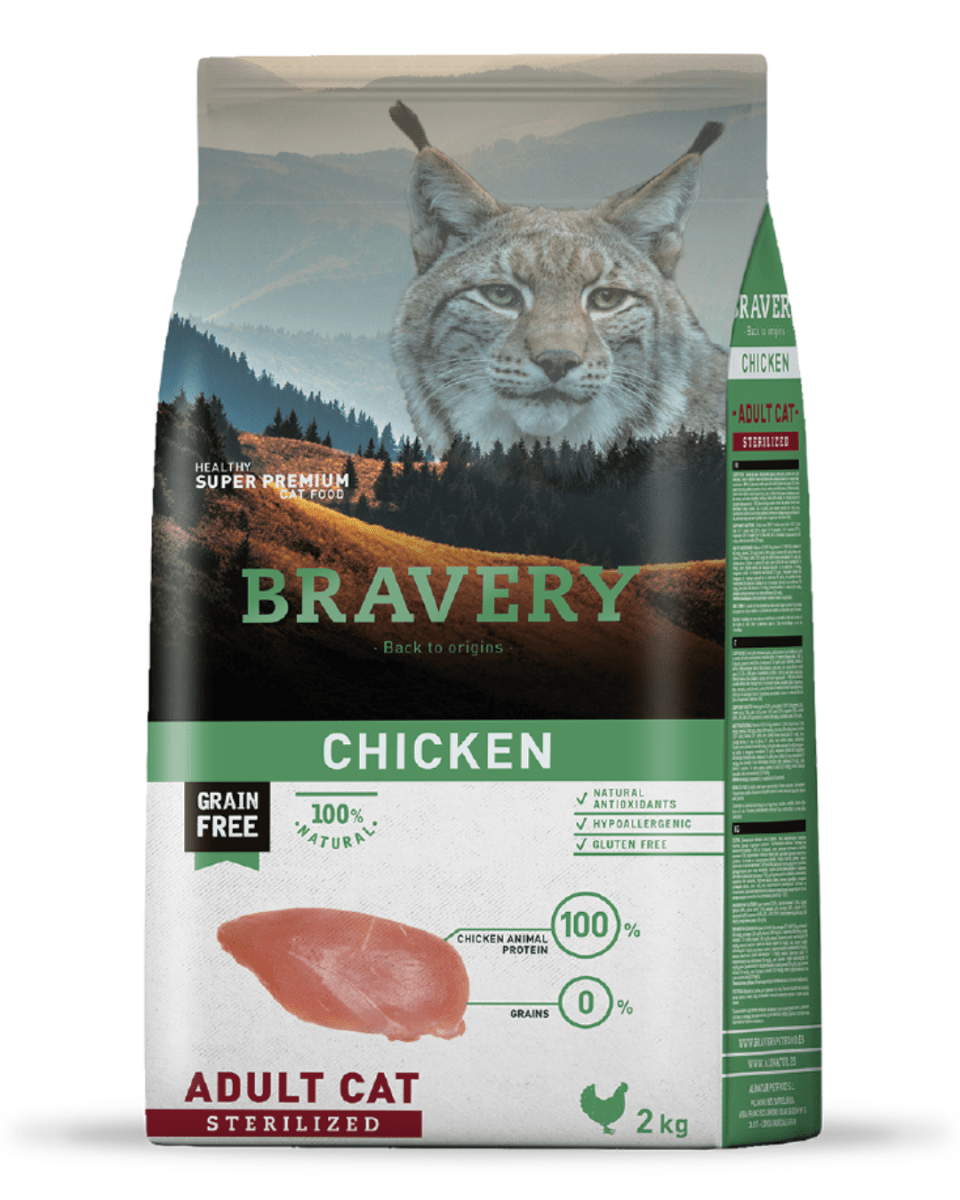BRAVERY CHICKEN ADULT CAT STERILIZED 2kg1
