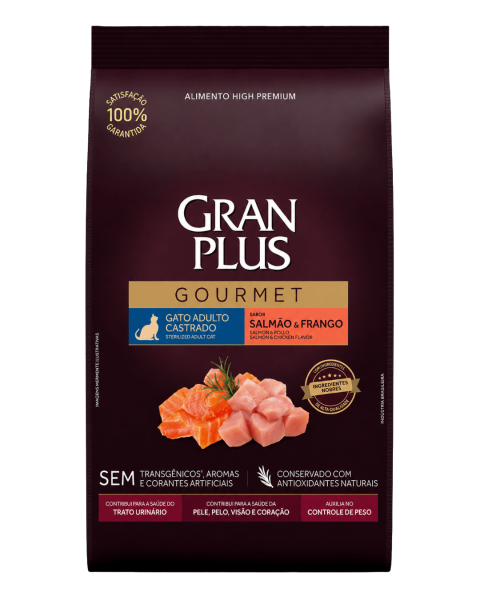 Gran Plus Gato Gourmet Adulto Castrado Salmón & Pollo 3kg1