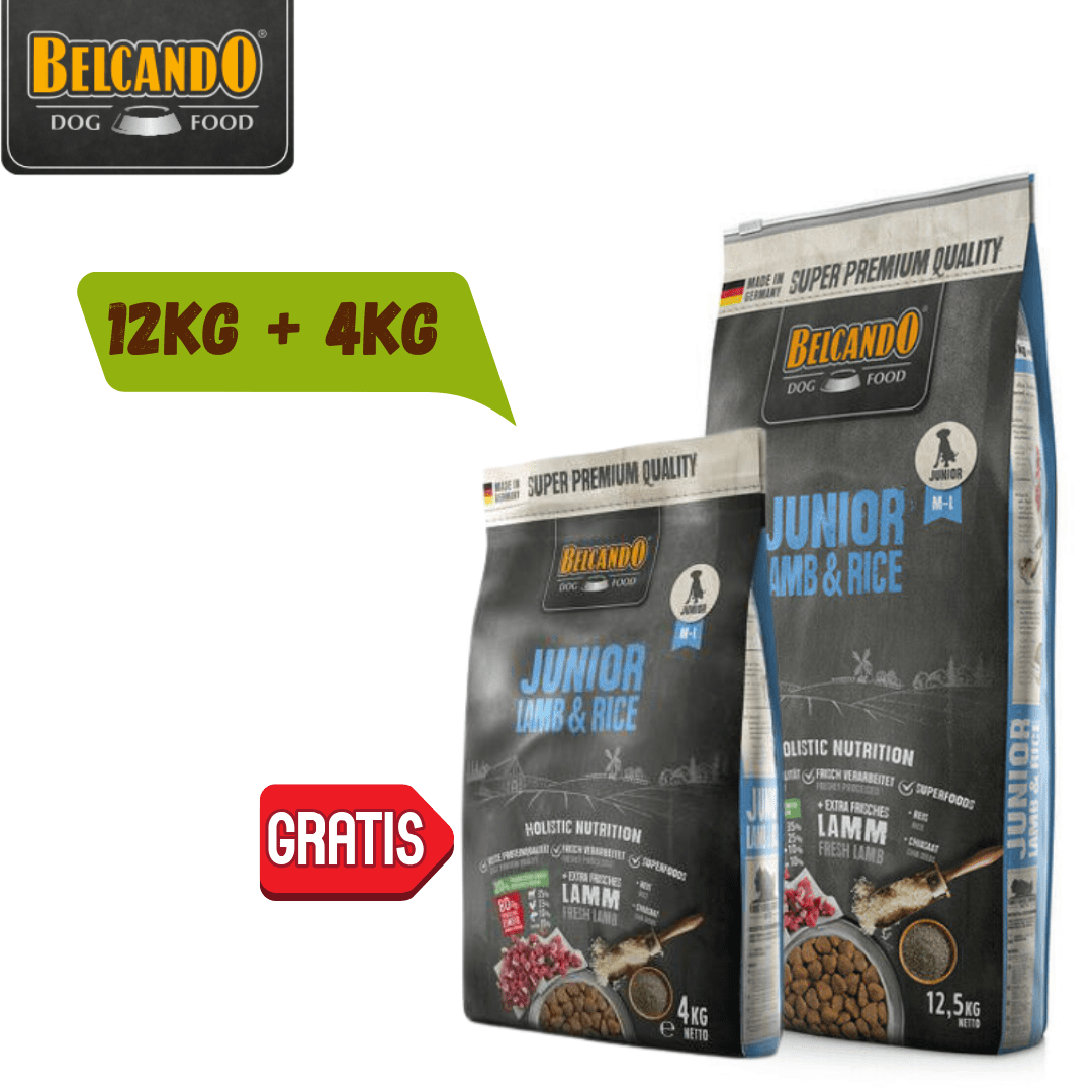 Pack Promoción Belcando Junior Lamb & Rice 12.5kg + 4kg de Regalo1