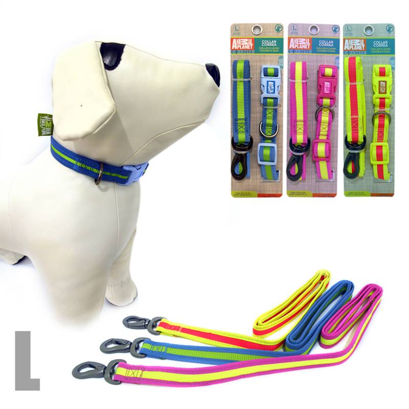 Animal Planet - Collar y Correa  Refractario Talla L1