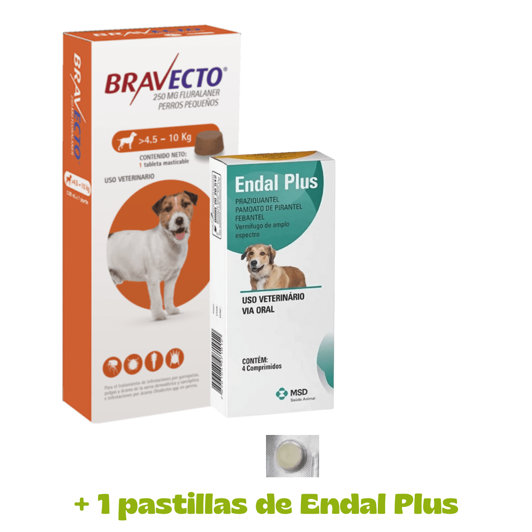 Bravecto (4.5 -10 ) Kg Kg + 1 pastilla Endal1