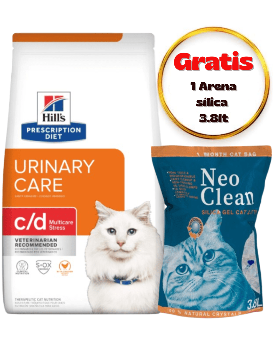Hills PD Feline Urinary C/D Multicare Stress 1.8kg - Promo Neo Clean Sílica1