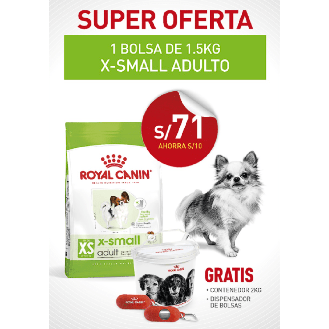 Royal Canin SHN XSMALL Adult 1.5kg + Contenedor1