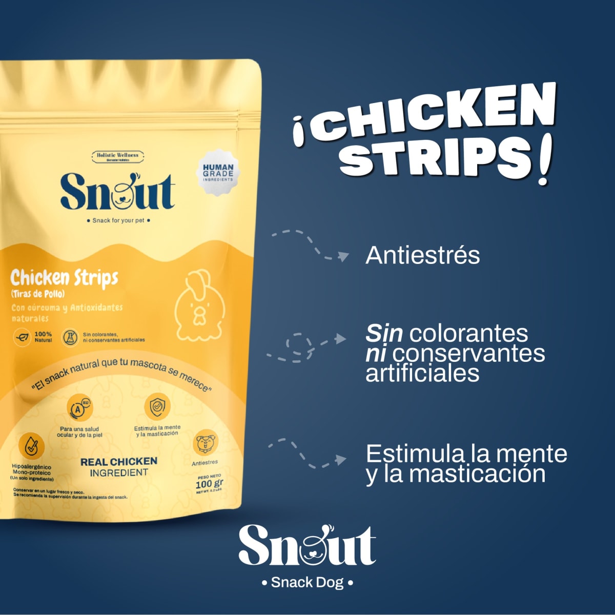 TREATS CHICKEN STRIPS NATURAL X 100 GR2