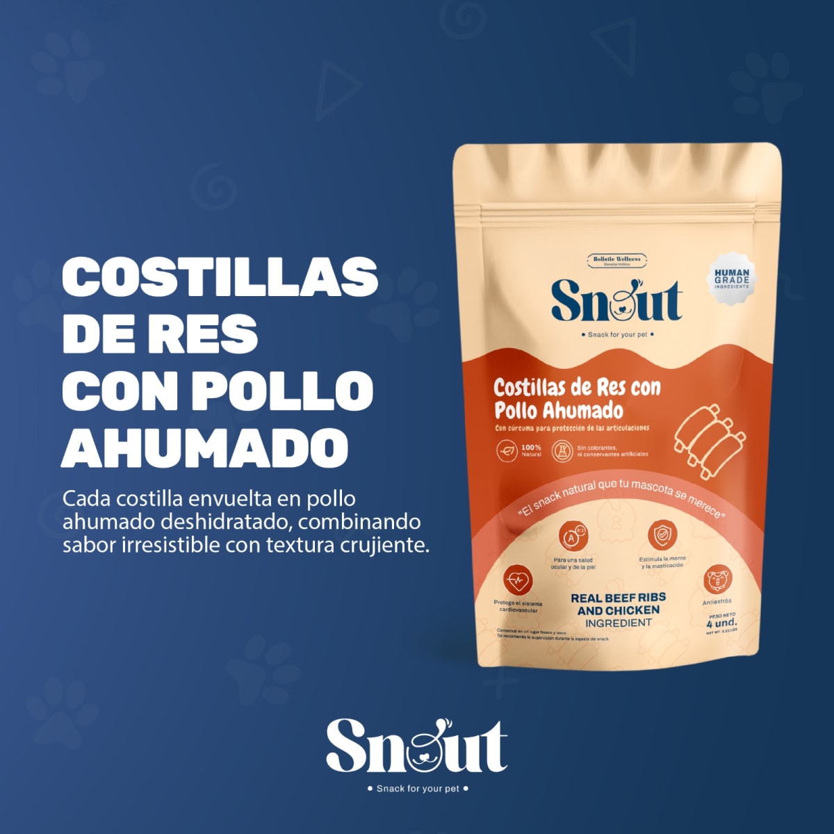 TREATS Costillas de Res con Pollo Ahumado - 4 und1