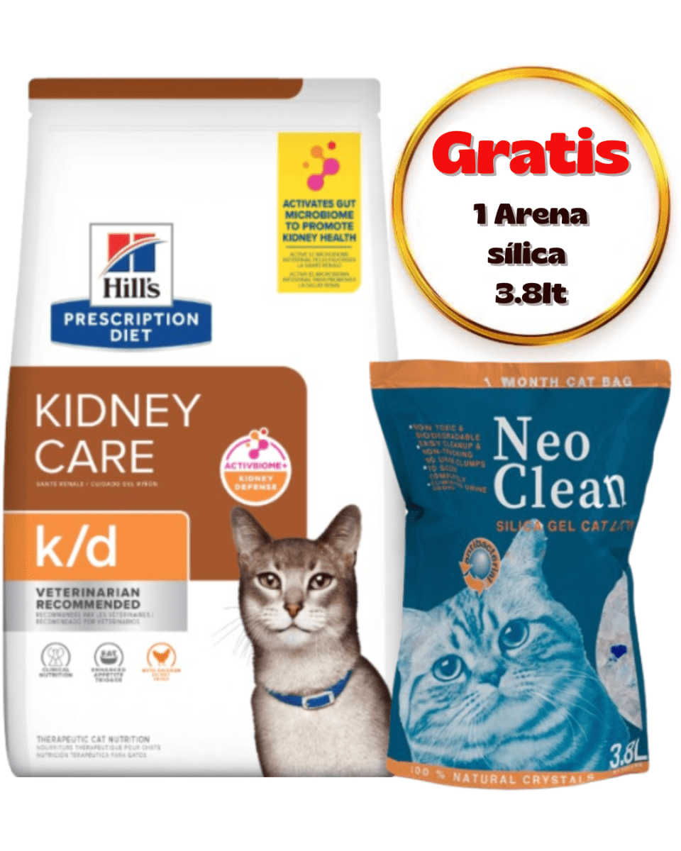 Hills PD Feline Kidney K/D 1.8kg - Promo Neo Clean Sílica1