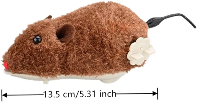 Juguete para Gato - Ratón de Peluche a cuerda2
