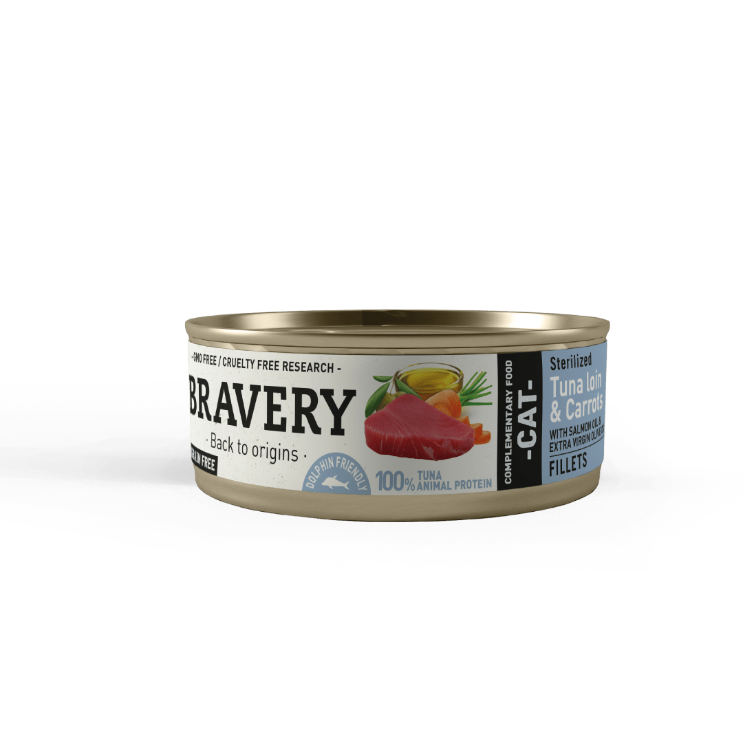 BRAVERY TUNA LOIN AND CARROTS STERILIZED CAT - 70gr (LATA)2
