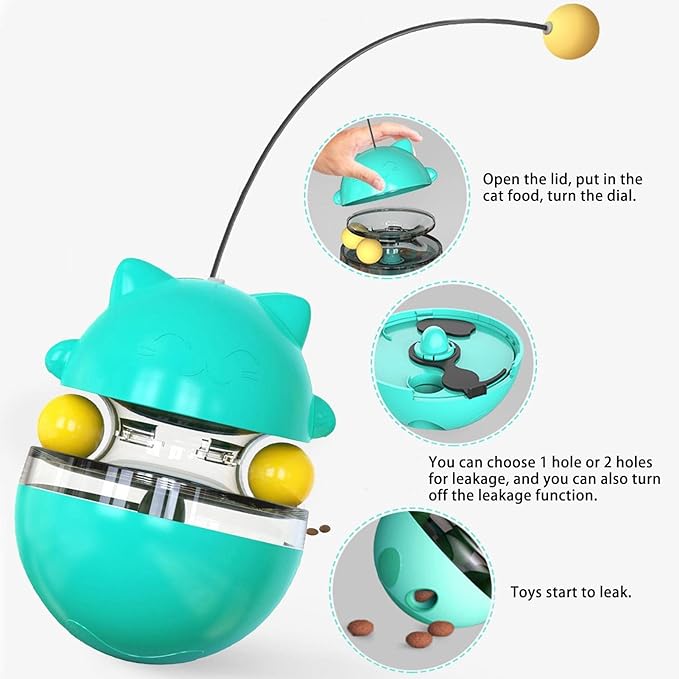 Juguete interactivos Rotación 360 - dispensador de comida para gato1