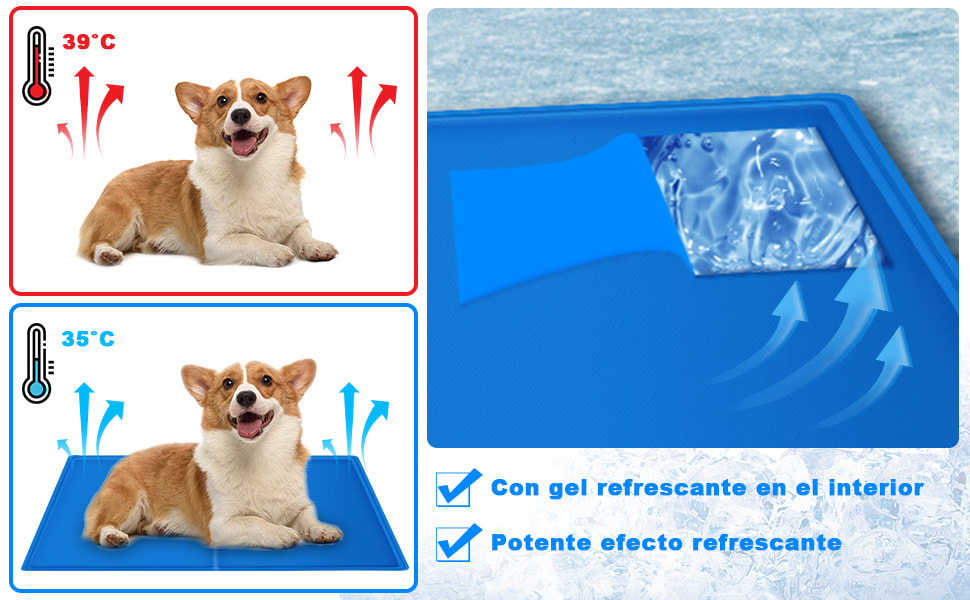 Pet Cool MAT - Alfombrilla Refrescante para Perro y Gato Talla L (90cm x 50cm)6